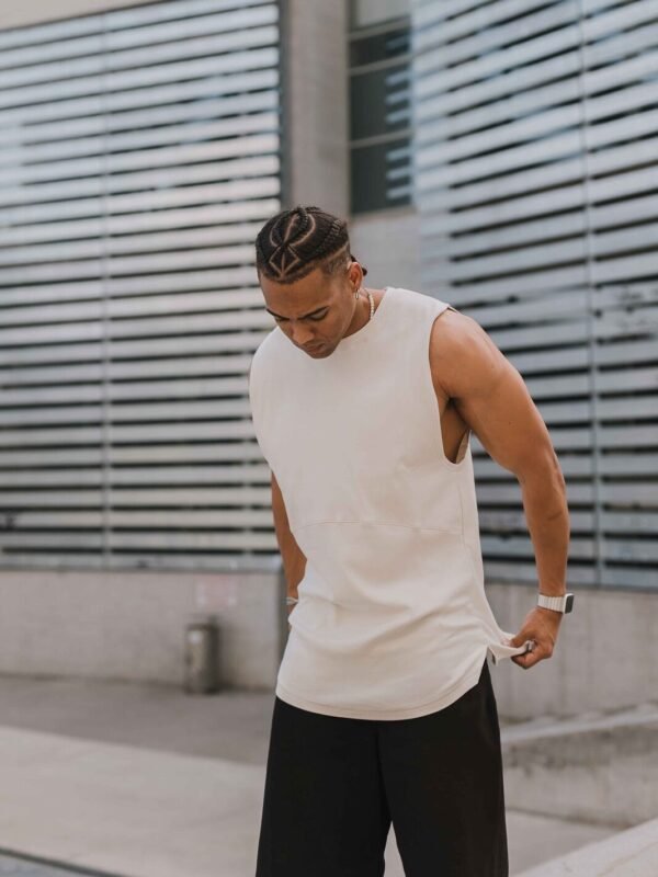 Sleeveless Oversized Beige