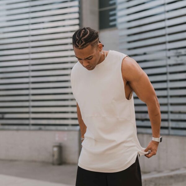 Sleeveless Oversized Beige