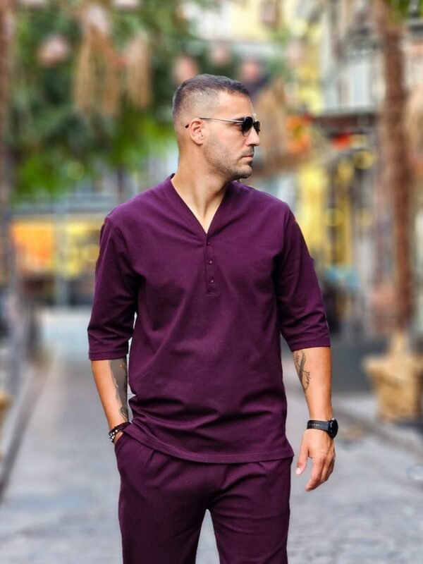 Henley Shirt Burgundy
